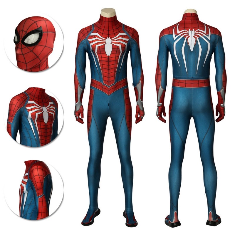 PS4 Spiderman Stealth Suit Jumpsuit Spider-man Cosplay Costume Adult Kids  Gift