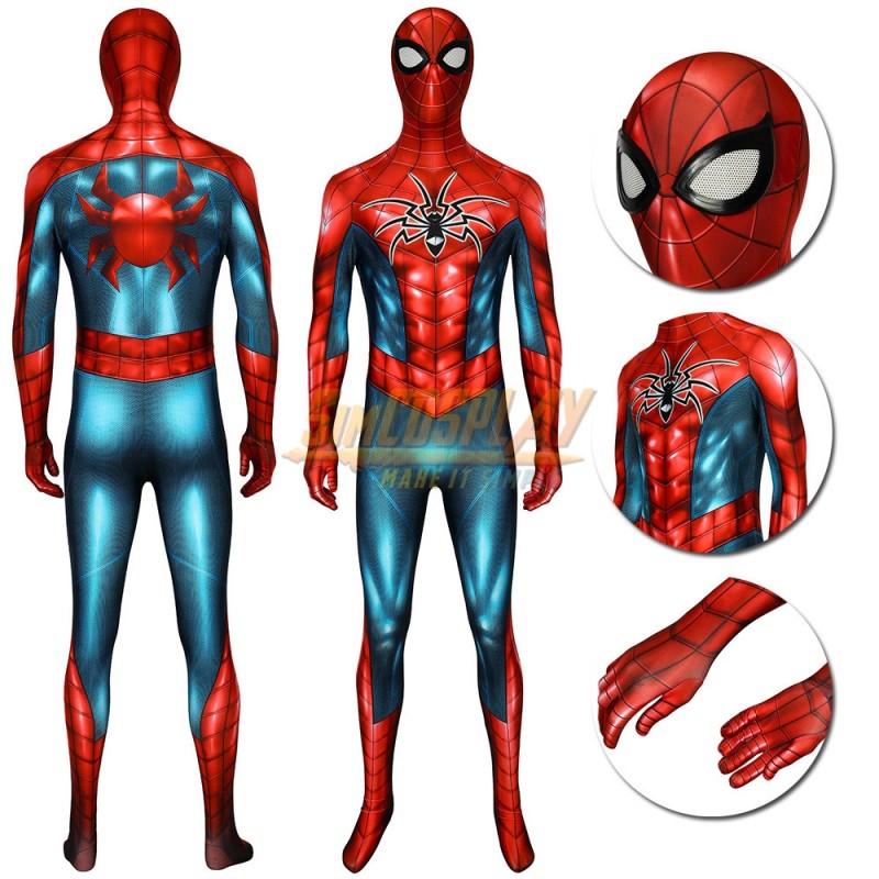 Spider-man Cosplay Suit Spider-Armor MK IV HQ Printed Edition Spandex  Costume