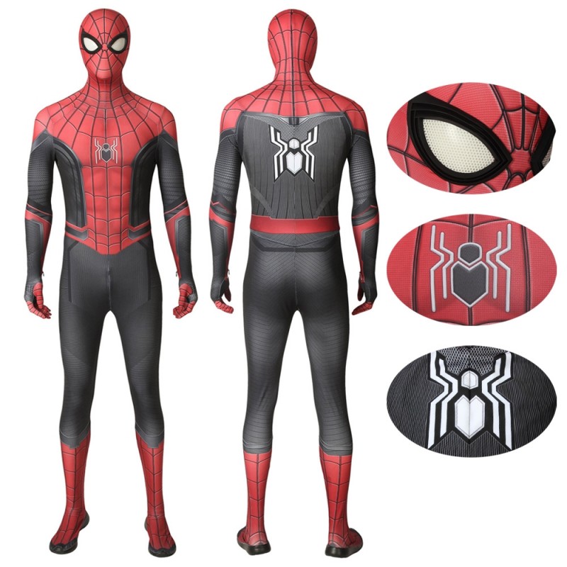Spider-Man Far From Home Jumpsuit Spiderman Suit Cosplay Costume Halloween  Adult