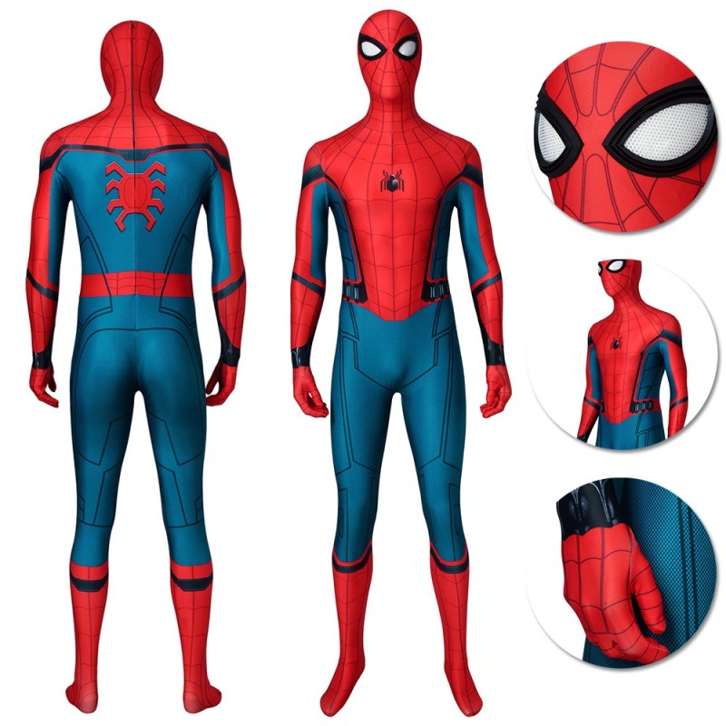 Spiderman Homecoming Movie Peter Parker Cosplay Costume Marvel Comics  Cosplay Costume In 4 Pieces 