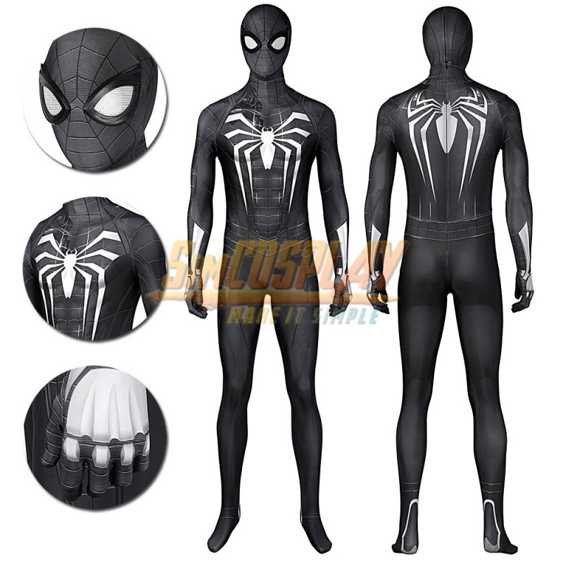 Spider-Man 2 Venom Symbiote Black Suit Cosplay Bodysuit Top Level –  ACcosplay