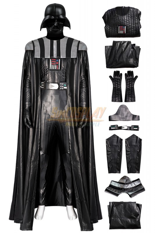 Star Wars Darth Vader Cosplay Costume black suit padded with cotton custom made 