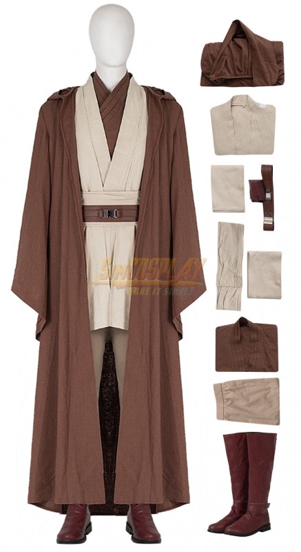 Star Wars Obi-Wan Kenobi Cosplay Costumes Jedi Master Robes Top Level
