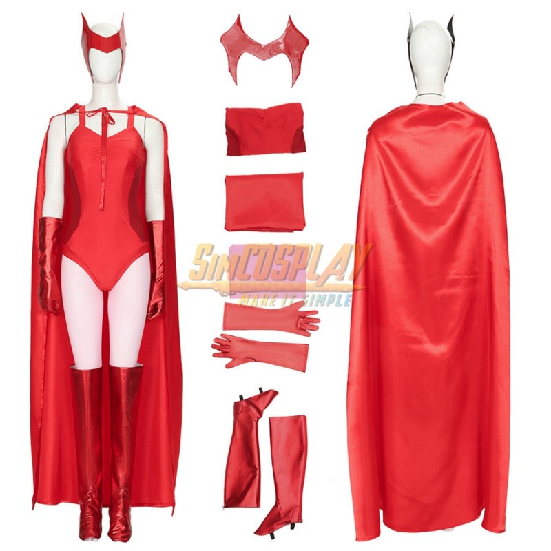 Wanda Vision Wanda Hexe Scarlet Witch Kostüm Cosplay Kostüm