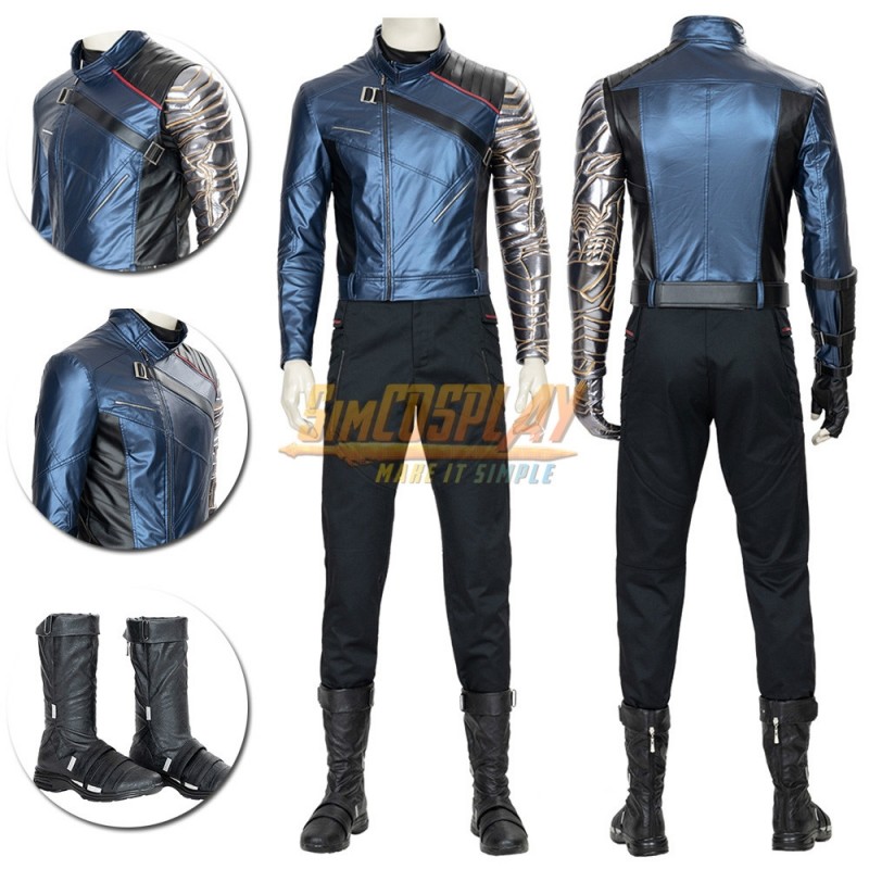 The Winter Soldier Bucky Cosplay Costume Custom Made Any Size Captain America 