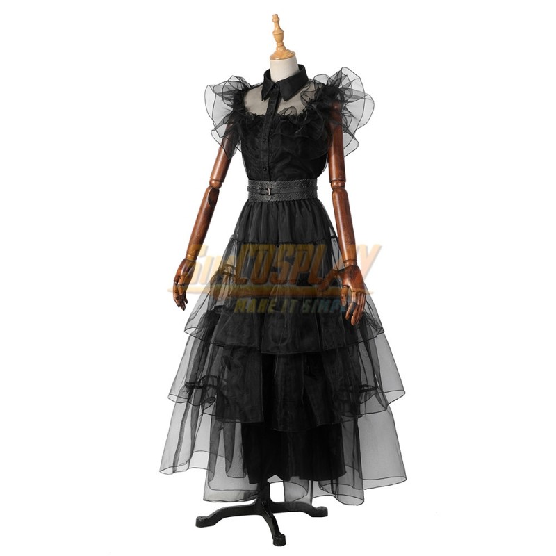 Wednesday Addams Dance Dress Cosplay Costume For Female