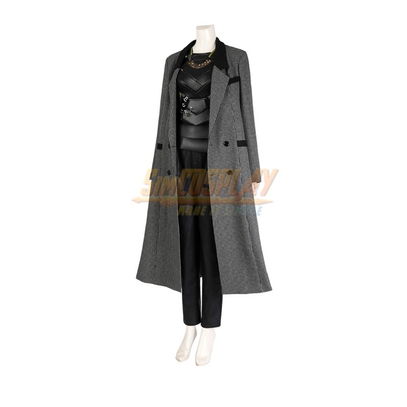 Loki Season 2 Sylvie Variant Cosplay Gray Trench Coat Costume V2