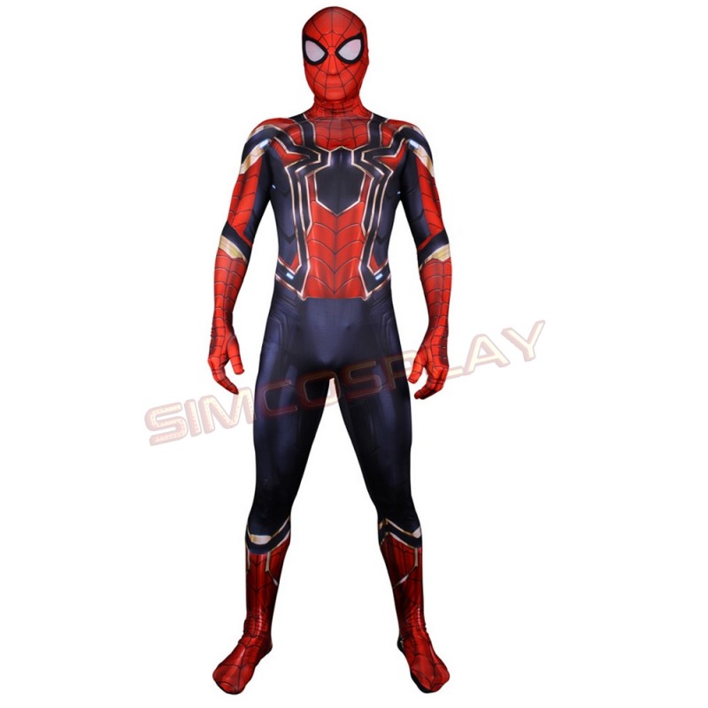 Avengers Infinity War Spider-Man Peter Parker Cosplay Costume 3D Printed