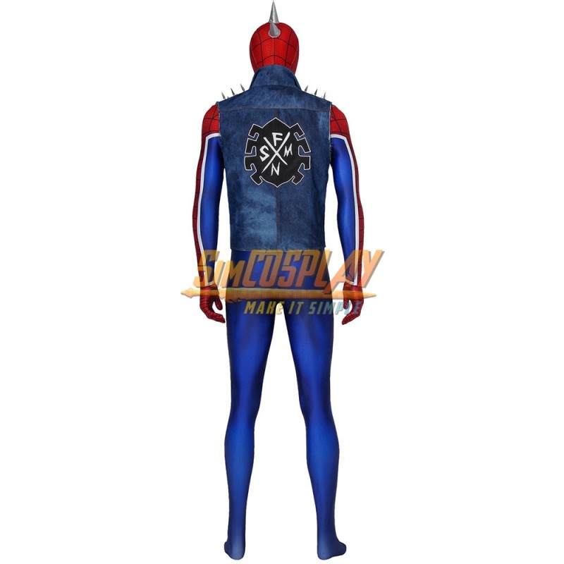 Punk-Rock Spidey Cosplay Costume Hobart Brown Spider-Man Suit Ver.2