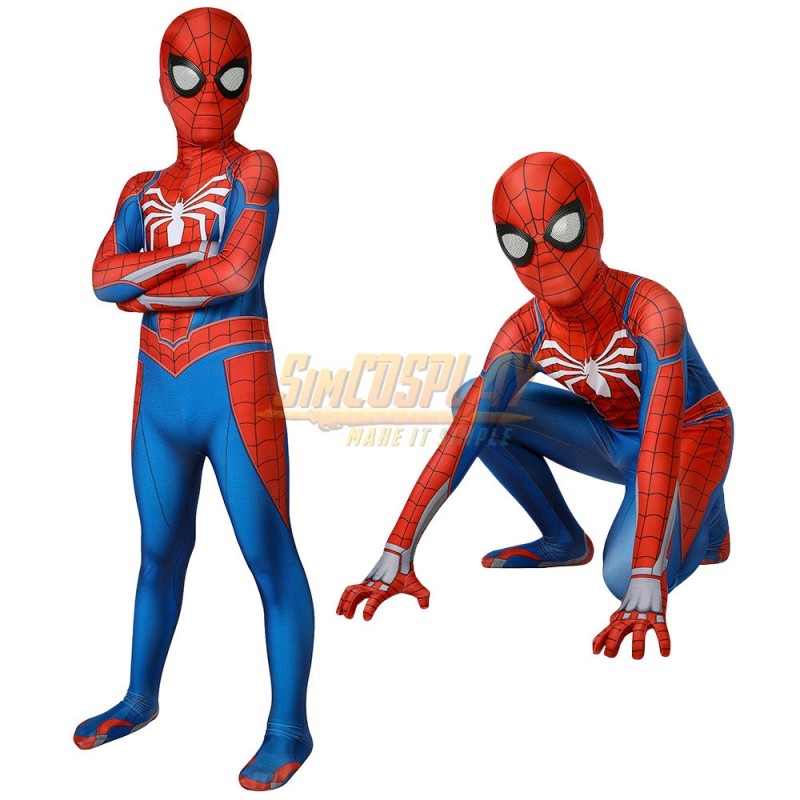 Kids Spider-man Advanced Suit PS4 Spiderman Game Cosplay Costume For ...