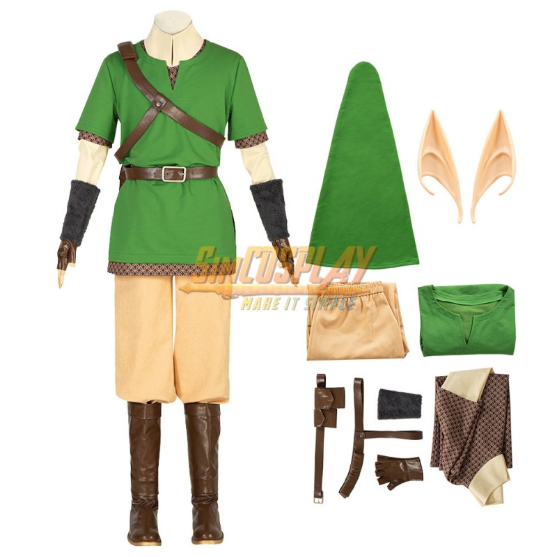 The Legend of Zelda Skyward Sword Link Cosplay Costumes Top Level