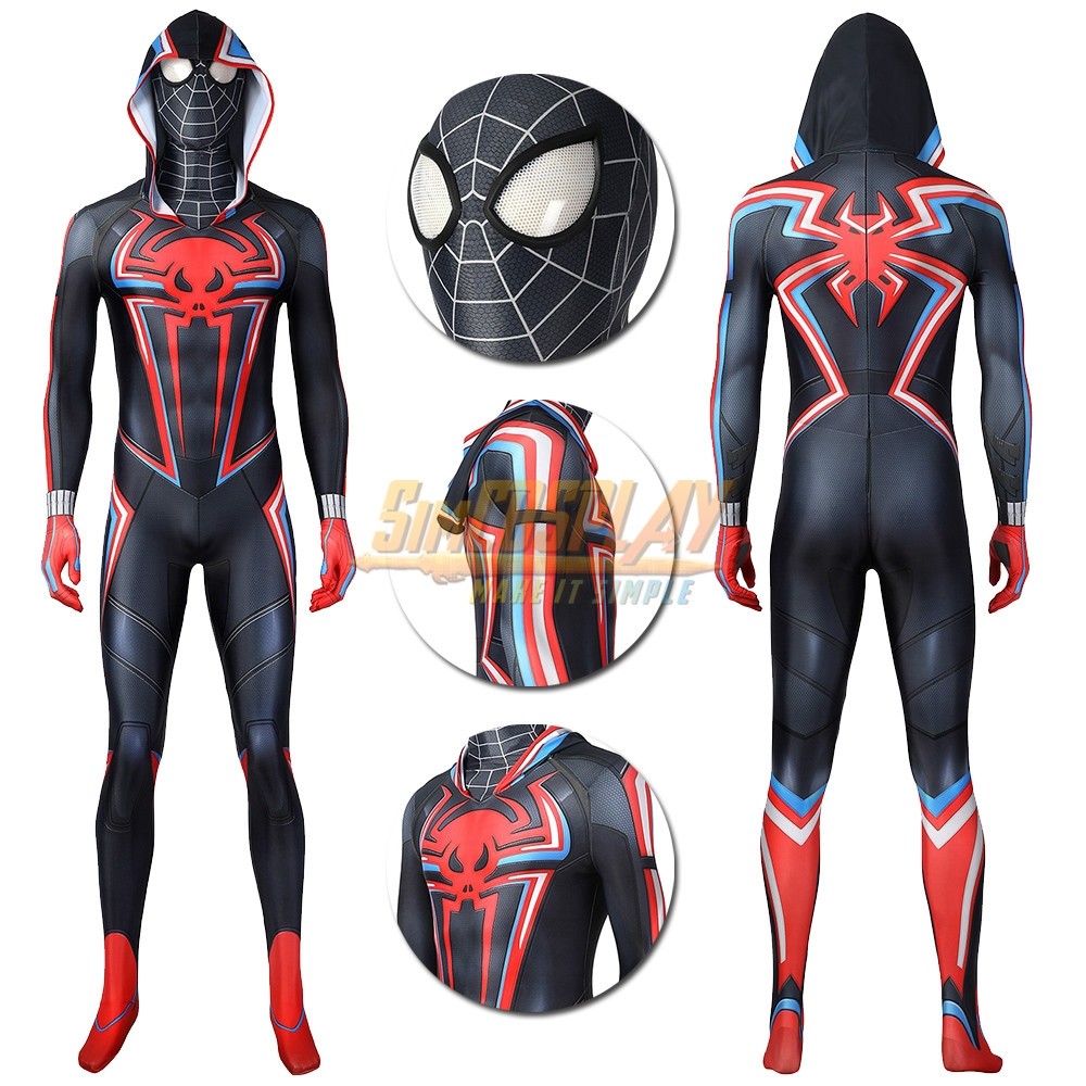 Miles Morales 2099 Suit Spiderman Miles Morales PS5 Cosplay Costume