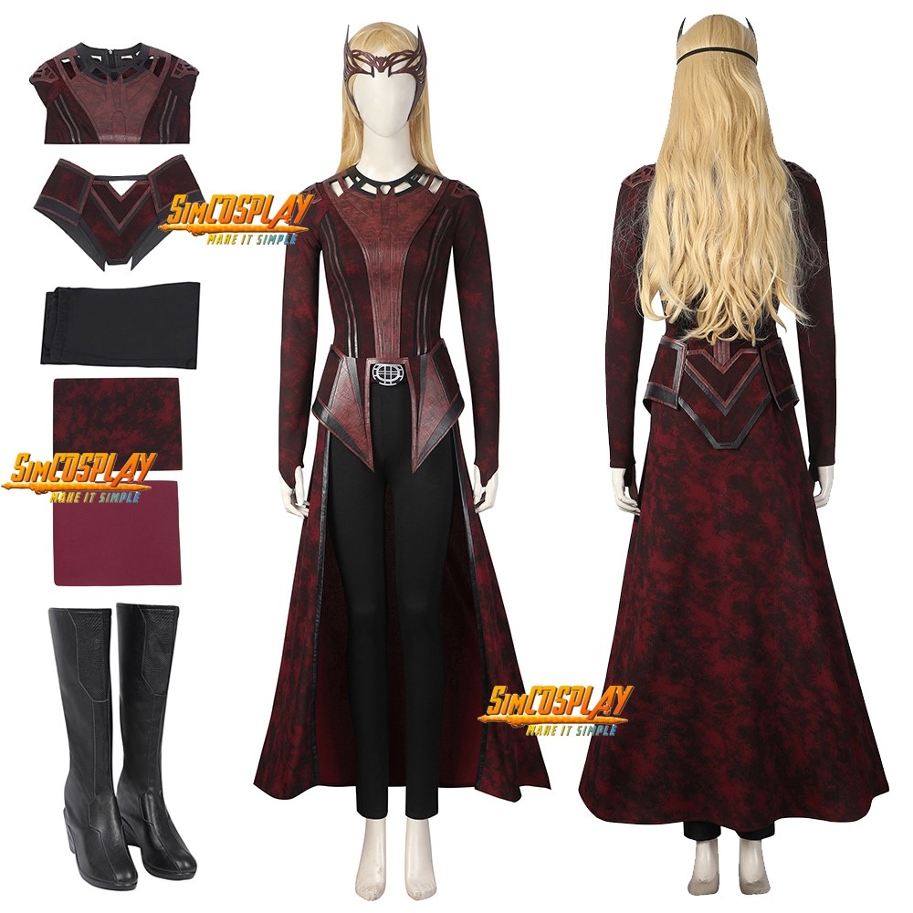 Scarlet Witch Wanda Cosplay Costumes In The Multiverse Of Madness ...