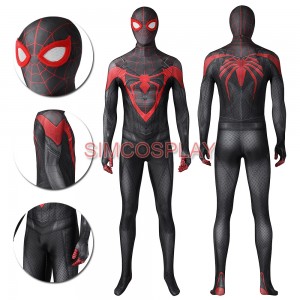 Spider Man Into The Spider Verse Cosplay Costumes Miles Morales Suit ...
