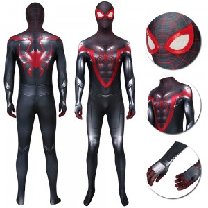 Spiderman Symbiote Black Cosplay Suit Spider Man Miles Morales PS5 Edition