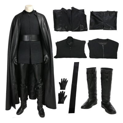 Star Wars 8 The Last Jedi Kylo Ren Outfits Cosplay Costume Deluxe Version