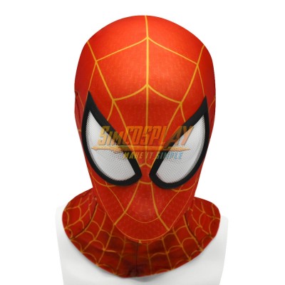 Peter Parker Suit Spider-man Into The Spider Verse Cosplay Mask With Half Face Shell
