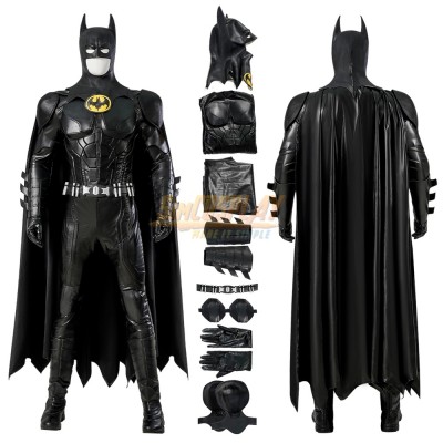 2023 Michael Keaton Bruce Wayne Costume Leather Batsuit Top Level