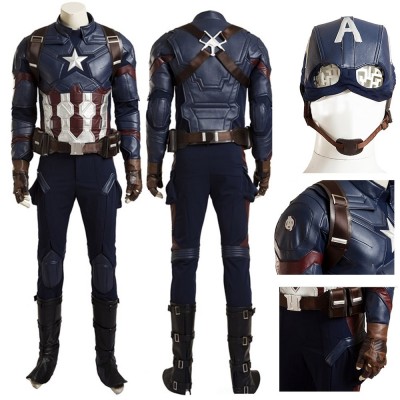 Captain America:Civil War Steve Rogers Cosplay Costume sim1030cwca