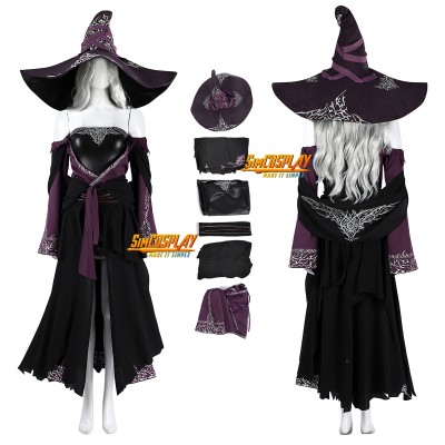 Complex - Elden Ring Nightreign Recluse Cosplay Costume Black Purple Dress Suit