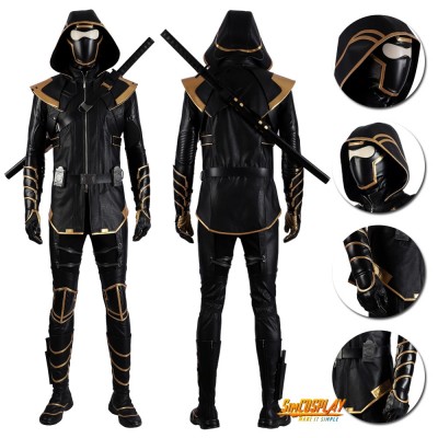 Avengers Endgame Clinton Barton Hawkeye Ronin Cosplay Costume Top Level