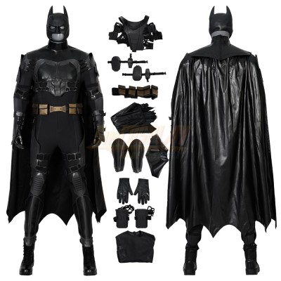 Bruce Wayne Cosplay Costume Flash 2023 Batsuit With Mask Top Level