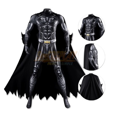 Forever Bruce Wayne Printed Suit Black Cosplay Costume