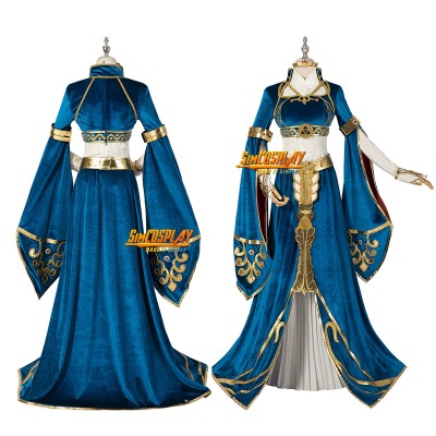 Breath of the Wild Princess Zelda Cosplay Evening Dress Costume Top Level