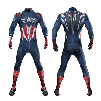 Captain America Brave New World Cosplay Costume Printed Suit