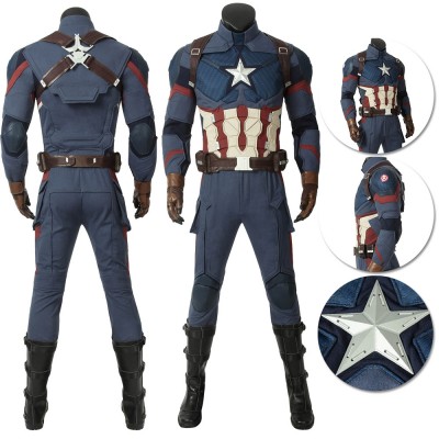 Captain America Steve Rogers Cosplay Costumes Ver.1