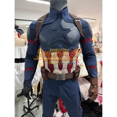Captain America Cosplay Costume Avengers Endgame Suit Hardcore Top Level