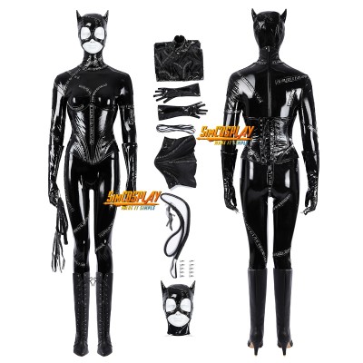 Cat-women Cosplay Costume BM Returns Edition Leather Suit