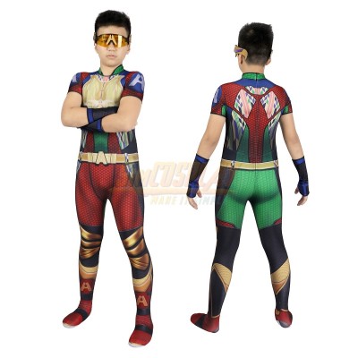 Kids A-train Printed Cosplay Costume Suit