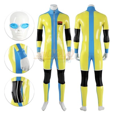 Dispatch Waterboy Cosplay Costume Yellow Leather Suit