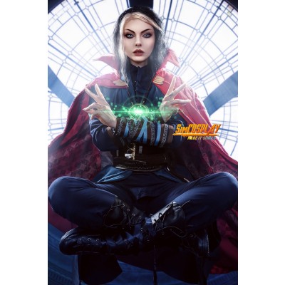 Doctor Strange Cosplay Costume With Deluxe The Cloak of Levitation Suit
