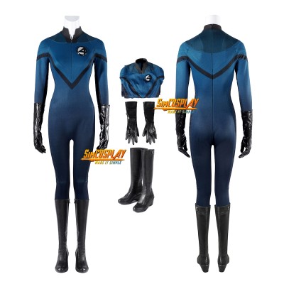 Complex - Fantastic Four 2005 Invisible Woman Sue Storm Navy Blue Cosplay Costume Suit