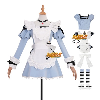 FFXIV Valentione Apron Blue Suit Female Cosplay Costume