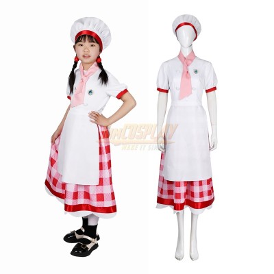 Girls Halloween Gift Patissiere Princess Peach Cosplay Costume
