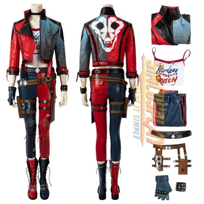 Harley Cosplay Costume Kill the Justice Game Harley Cosplay Jacket Slim Version