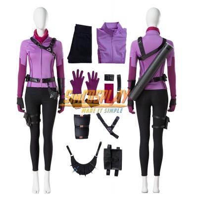 Hawkeye Kate Bishop Cosplay Costumes Purple Suit Custom Size Supported