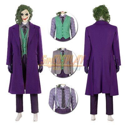 Jack Napier Dark Knight Cosplay Costumes Purple Cosplay Suit With Mask