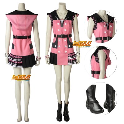 Kairi Cosplay Costume Pink Outfit Kingdom Hearts 3 Edition