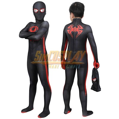 Kids Across The Spider-Verse Miles Morales Cosplay Suit Halloween Children Costumes
