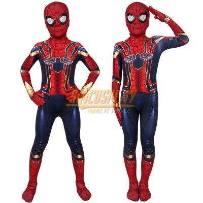 Kids Iron Spider-Man Suit Avengers Spider Man Cosplay Costume For Kids