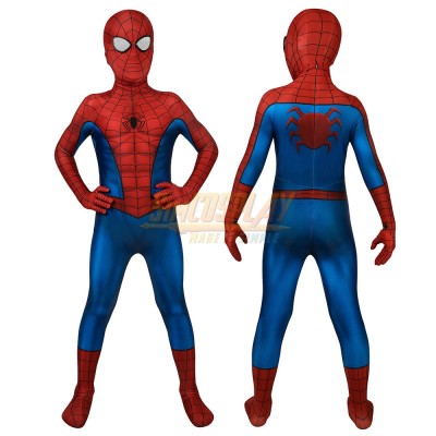 Kids Spider-man Cosplay Suit PS4 Spider-man Classic Printed Edition Costume For Children Cosplay