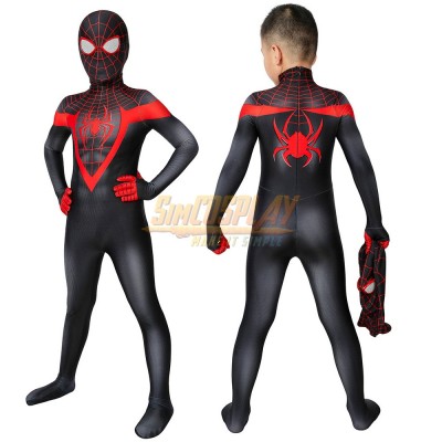 Kids Spider-man Miles Morales PS5 Cosplay Suit Spider-man Cosplay Costume For Children