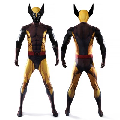 Marvel Rivals Wolverine Printed Cosplay Costume Spandex Suit