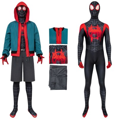 Miles Morales Cosplay Suit Into the Spider-Verse Miles Costume Promotion Edition