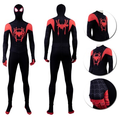 Miles Morales Ultimate Spider-man Cosplay Suit Spider Man Into The Spider Verse Black Edition