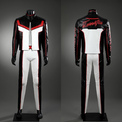 Mister Terrific Michael Holt Cosplay Costume Leather White Suit